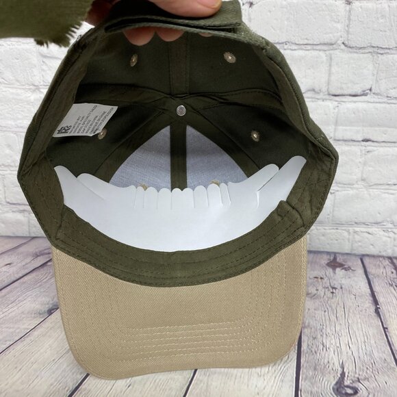 Canada Hat Cap Strap Back Olive Green Brown Embroidered Maple Leaf Canadian - Picture 7 of 8